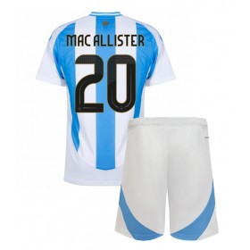 Argentina Alexis Mac Allister #20 Hjemme skjorte til barn Copa America 2024 Kortermet (+ korte bukser)